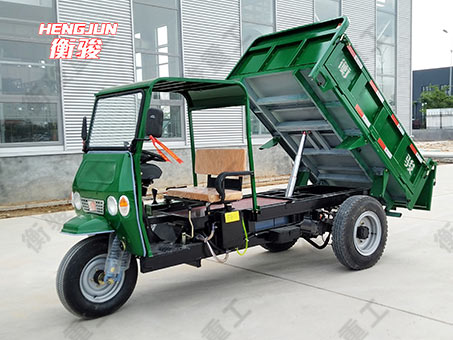 工廠運輸3噸電動三輪自卸車|帶棚
